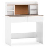 Stalas vaikams su integruota įkrovimo stotele ir kamštine lenta (Balta)