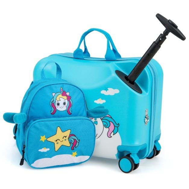 kindertrolley-bn10003bl_9_ Vaikiškas kelioninis lagaminas ir kuprinė (Mėlyna)