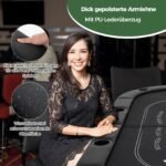 Sulankstomas pokerio stalas 8 žaidėjams su puodelių laikikliais ir paminkštinta atrama (Juoda)