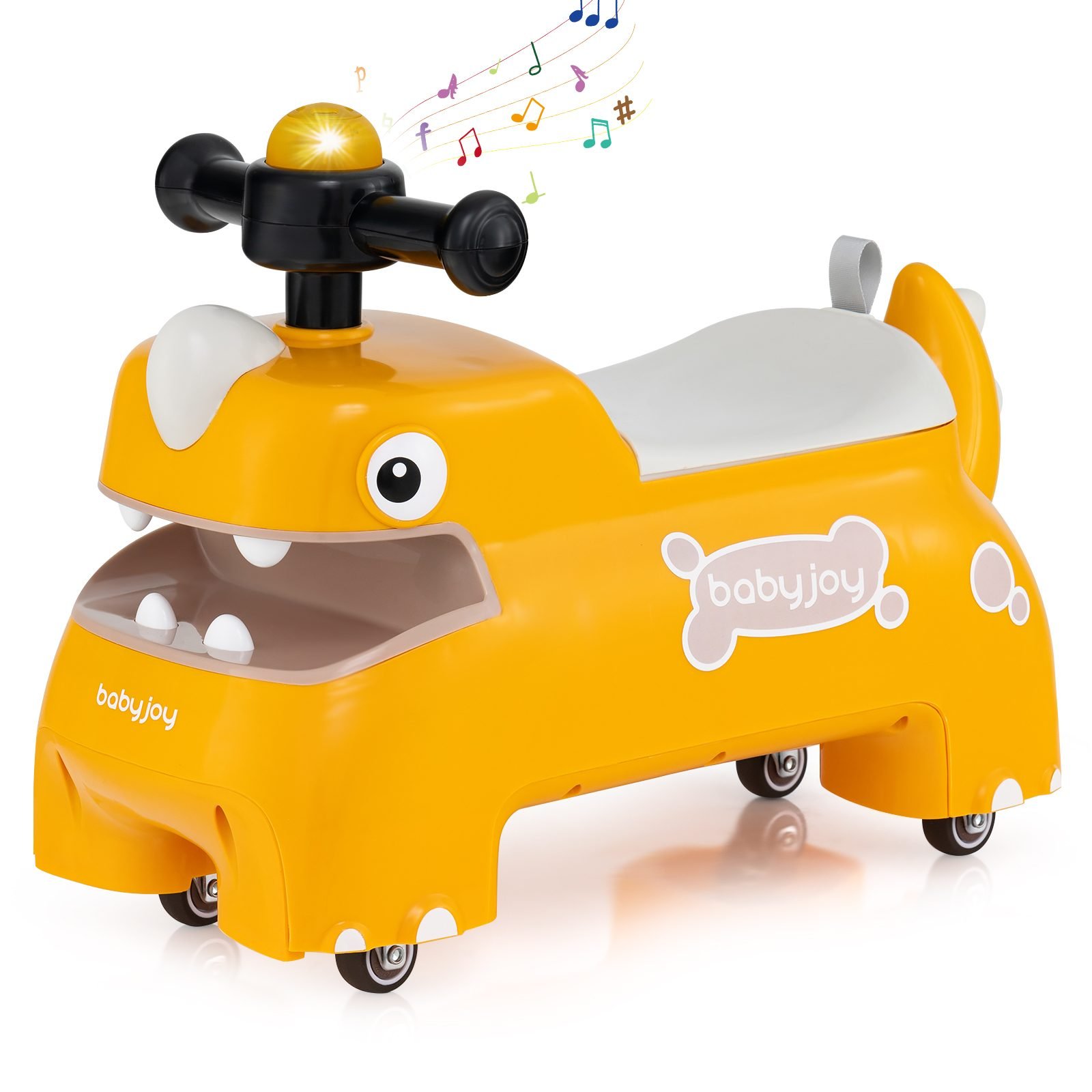 kleinkindaufsitzspielzeugfahrzeugmitstauraumunterdemsitzlichtermusikhupegelb_1753932610456_image_8 Vaikiškas paspiriamas automobilis su daiktadėže (Geltona)