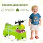 Vaikiškas paspiriamasis automobilis su daiktadėže ir garsais (Žalia)