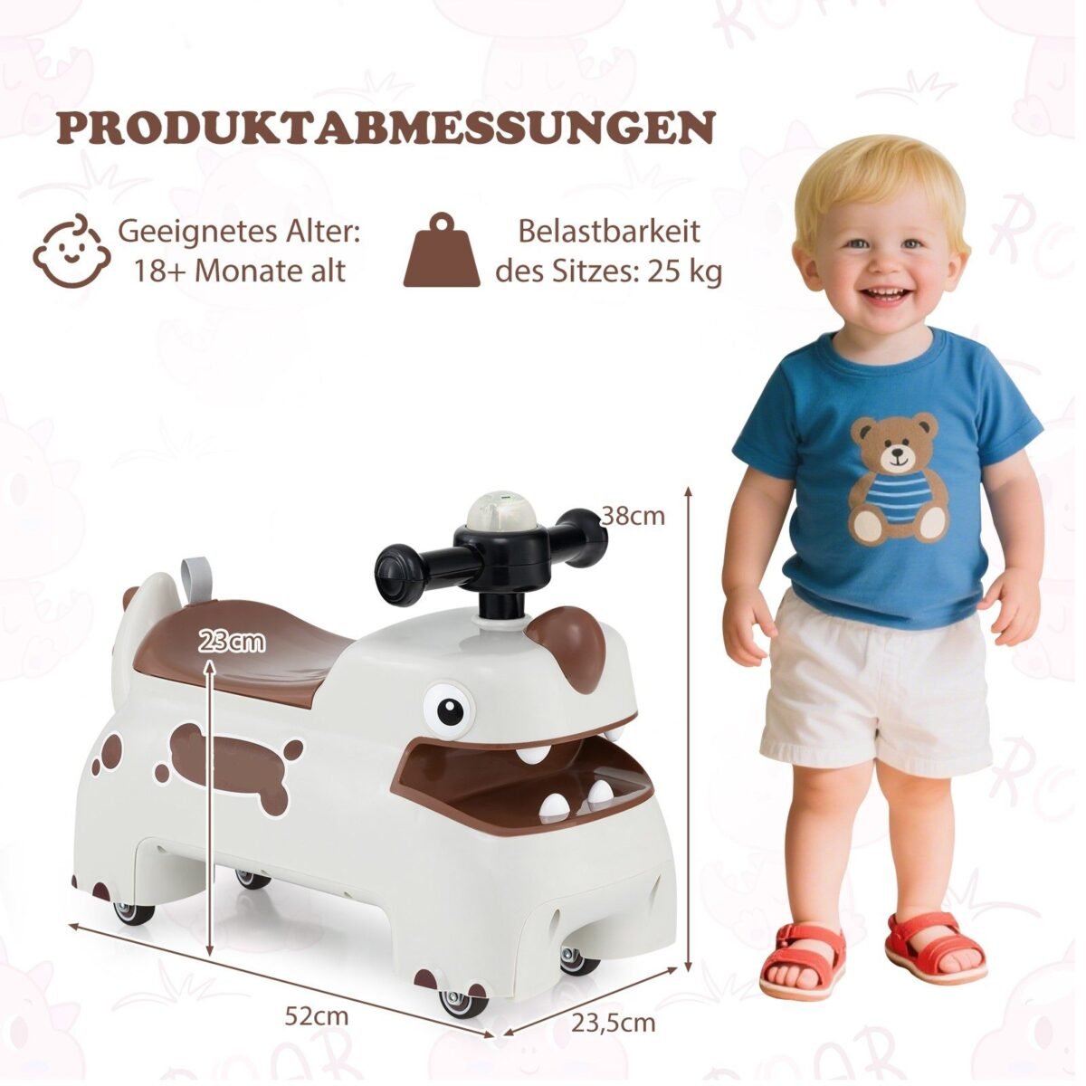 Vaikiškas automobilis su garsais ir šviesomis (Balta)