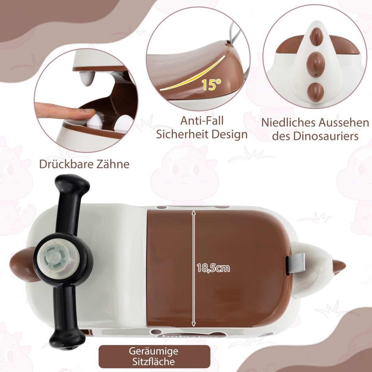 Vaikiškas automobilis su garsais ir šviesomis (Balta)