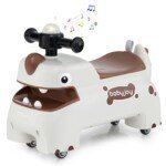 Vaikiškas automobilis su garsais ir šviesomis (Balta)