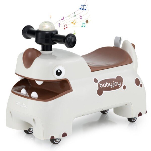 Vaikiškas automobilis su garsais ir šviesomis (Balta)