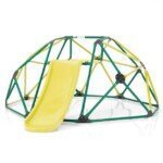 Žaidimų aikštelė vaikams su kupolu ir čiuožykla (Žalia)