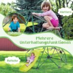 Vaikų laipiojimo kupolas su čiuožykla ir platforma (Žalia)