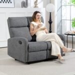 Dvivietė sofa-reklaineris su individualiai reguliuojamais atlošais ir pakojais
