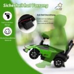 Vaikiškas paspiriamasis automobilis su stūmimo rankena ir daiktadėže (Žalia)