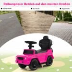 Daugiafunkcinis vaikiškas automobilis-stumdukas su reguliuojamu stogeliu (Rožinė)
