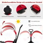 Vaikiškas automobilis su stumiamąja rankena (Raudona)