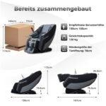 "Shiatsu masažinis krėslas su Zero Gravity ir šildymo funkcija" (Juoda)