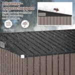 Metalinė sodo pavėsinė su dvigubomis durimis ir nuožulniu stogu (Šviesiai ruda)