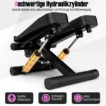 Kompaktiškas mini steperis su pasipriešinimo juostomis (Juoda)