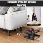 Mini treniruoklis su pasipriešinimo juostomis ir reguliuojamu pasipriešinimo lygiu (Balta)