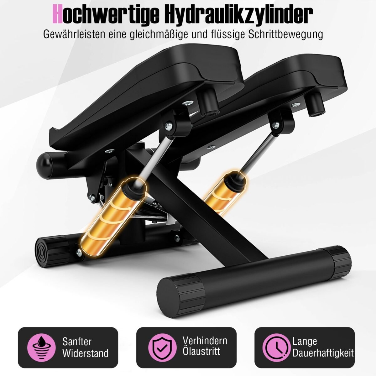 Mini treniruoklis su pasipriešinimo juostomis ir reguliuojamu pasipriešinimo lygiu (Balta)