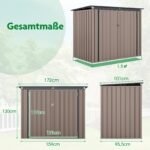 Metalinė lauko spintelė dviem šiukšlių dėžėms (Ruda)