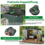 Pastogė 2 šiukšliadėžėms metalinė žalia (Žalia)