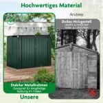 Pastogė 2 šiukšliadėžėms metalinė žalia (Žalia)