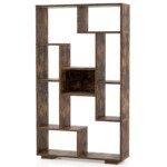 Geometrinė daugiafunkcė lentyna su atviromis erdvėmis (Ruda)