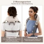 Shiatsu masažuoklis kaklui ir pečiams su šildymo funkcija (Smėlio)