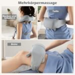 Shiatsu kaklo ir pečių masažuoklis su šildymu (Pilka)