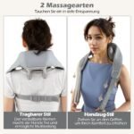 Shiatsu kaklo ir pečių masažuoklis su šildymu (Pilka)