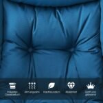 Ergonomiškas poilsio krėslas su porankiais ir šonine kišene (Tamsiai mėlyna)