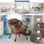 Ergonomiškas fotelis su porankiais ir šonine kišene (Ruda)