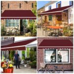 Įtraukiama markizė balkonui ir terasai 2 5 x 2 m (Raudonojo vyno)