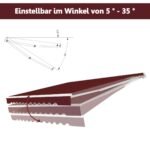 Įtraukiama markizė balkonui ir terasai 2 5 x 2 m (Raudonojo vyno)