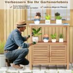 Lauko sodo daržo darbo stalas iš akacijos (Natūrali)