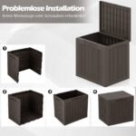 Lauko sandėliavimo dėžė su užraktu 96 L (Ruda)