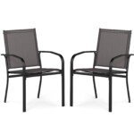 Lauko valgomojo kėdžių komplektas 2 vnt. pilkas (Pilka)