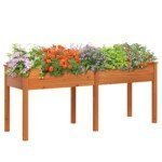 Lauko pakeltas medinis lysvas su pertvara (Geltona)