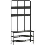 Daugiafunkcinė prieškambario kabykla su suoliuku