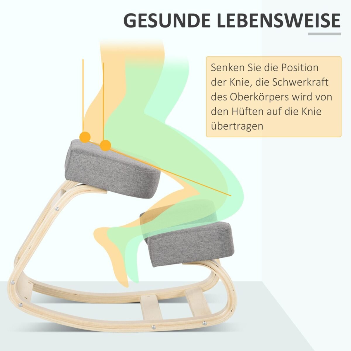 Ergonominė pakreipiama kėdė keliais