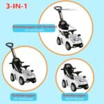 3 viename Vaikų stumdukas-važynėtukas su nuimamu stogeliu