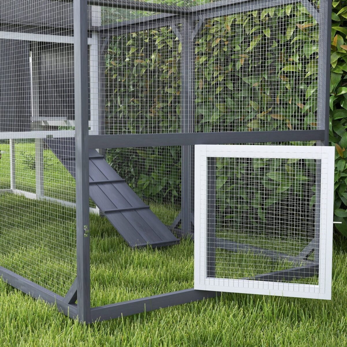 Vištidė su voljeru 3-4 vištoms, 3 skyrių lizdavietė ir ištraukiamas dugnas