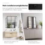 Stačiakampis veidrodis metaliniu rėmu (Juoda)