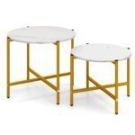 Stalviršių komplektas su metaliniu rėmu (Balta)