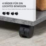 Naktinis staliukas su 4 ratukais ir 3 lentynomis