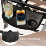 Lauko sūpynės su pavėsine ir augalų atramomis (Juoda)