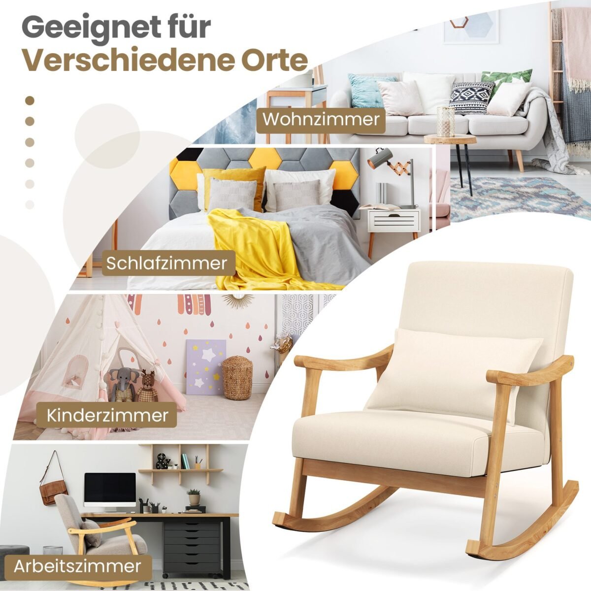 Ergonomiška supamoji kėdė su aukštu atlošu ir paminkštintu sėdimuoju paviršiumi (Smėlio)