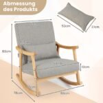 Ergonominis supamasis krėslas su aukšta atlošo atrama ir minkšta sėdyne (Pilka)