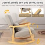 Ergonominis supamasis krėslas su aukšta atlošo atrama ir minkšta sėdyne (Pilka)