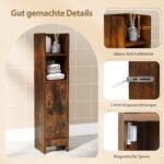 Kompaktiška vonios spintelė su atvirais skyriais (Ruda)