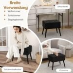 Apdarytas pufas su daiktadėže juodas (Juoda)