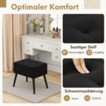 Apdarytas pufas su daiktadėže juodas (Juoda)