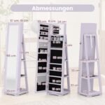 Spintelė su veidrodžiu ir makiažo veidrodėliu (Violetinė)